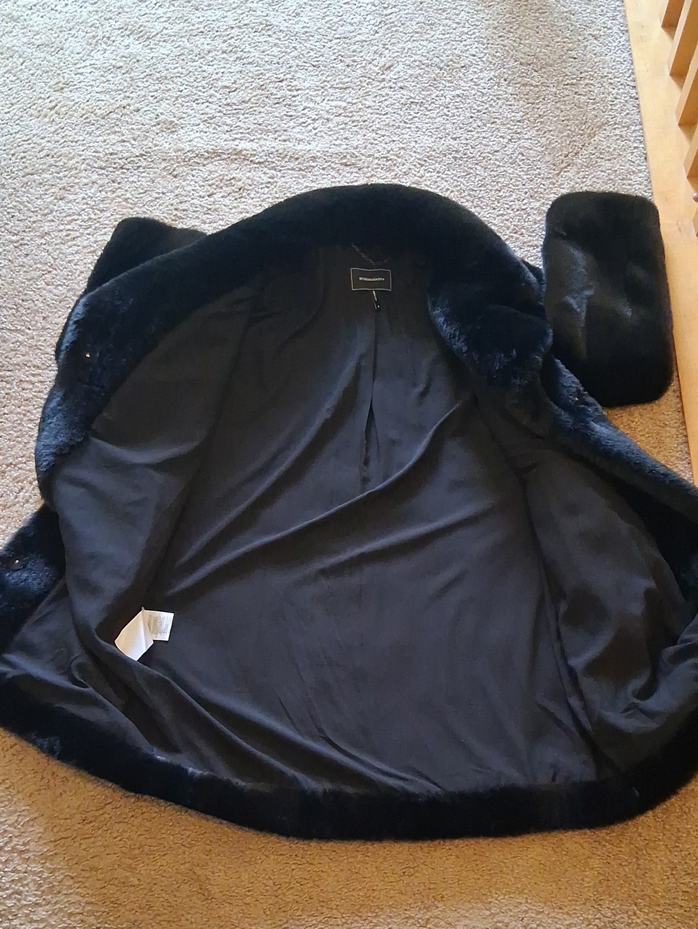 BCBGMaxAzria Black Faux Fur Coat - Picture 11 of 11
